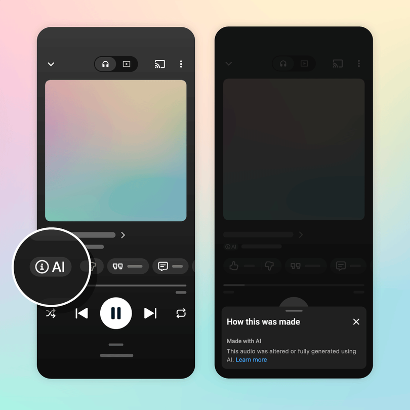 YouTube MusicがAI生成曲にラベル導入の記事イメージ