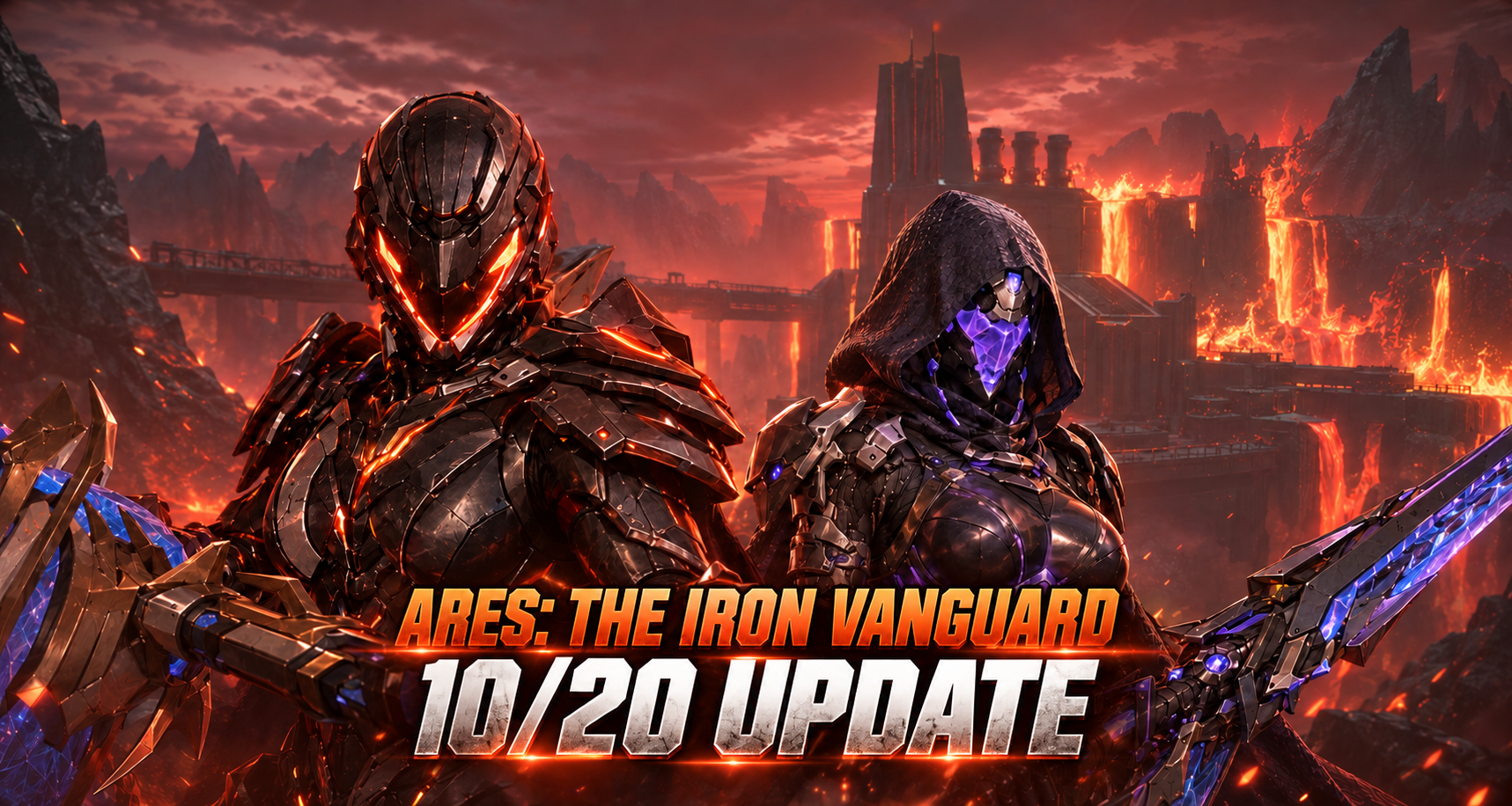記事のイメージ：Com2uS Japanは10月22日、アクションRPG『ARES: THE IRON VANGUARD』の新エリア「アッシュマウンテン」を