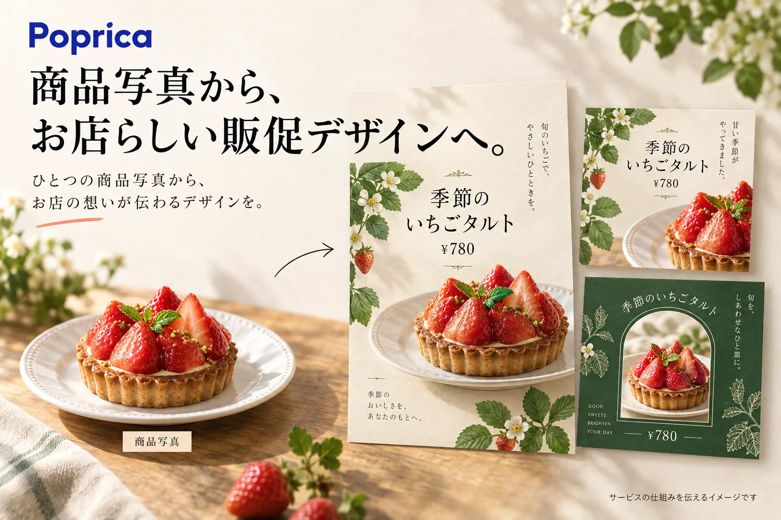 Connect PieceがAIサービス「Poprica」で販促デザインを自動生成の記事イメージ