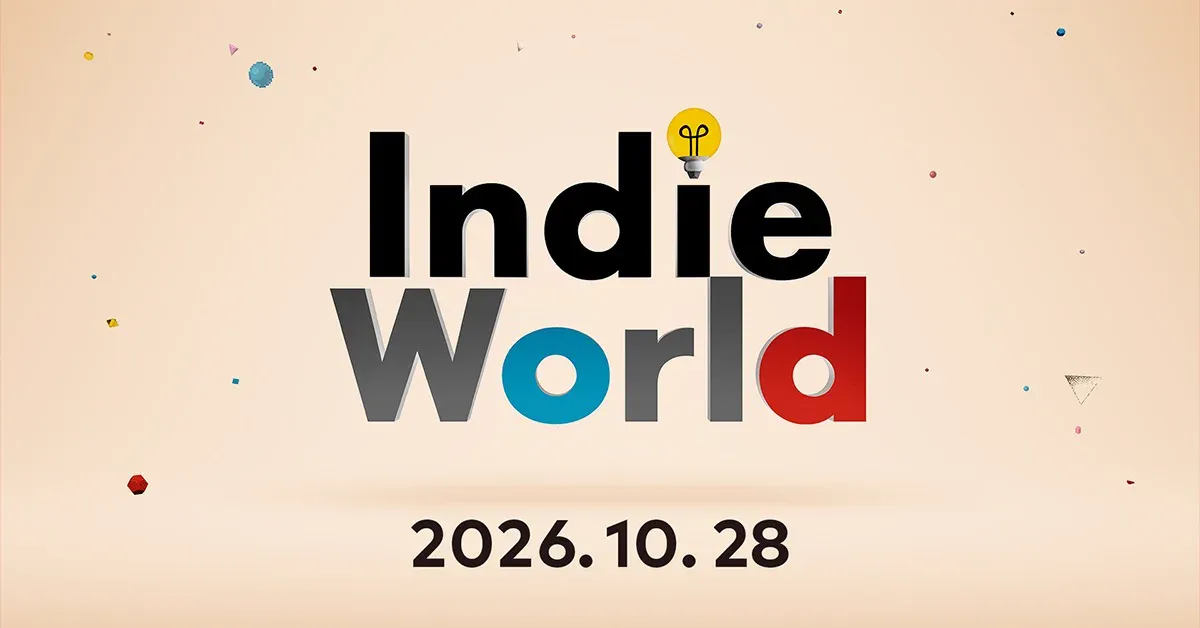 記事のイメージ:任天堂は10月27日、「Indie World 2026.10.28」を28日23時から配信すると発表