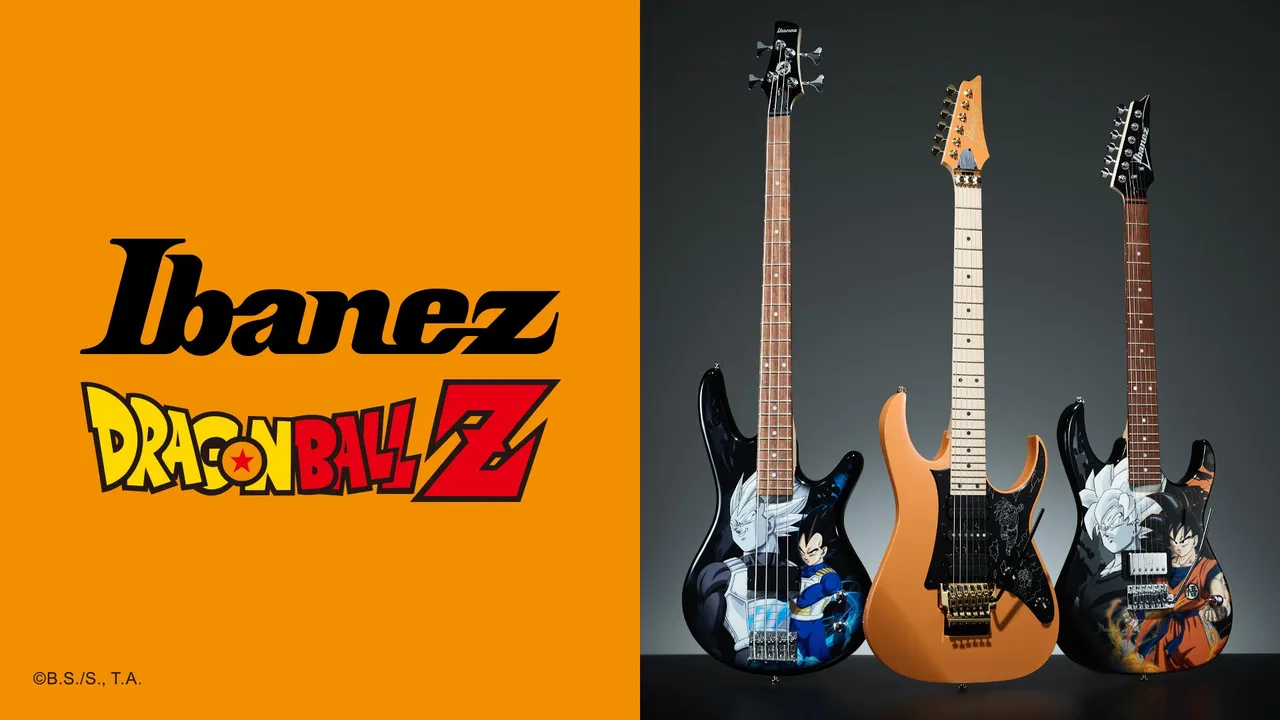 記事のイメージ:星野楽器は10月27日、Ibanezと『ドラゴンボールZ』のコラボ製品を発表